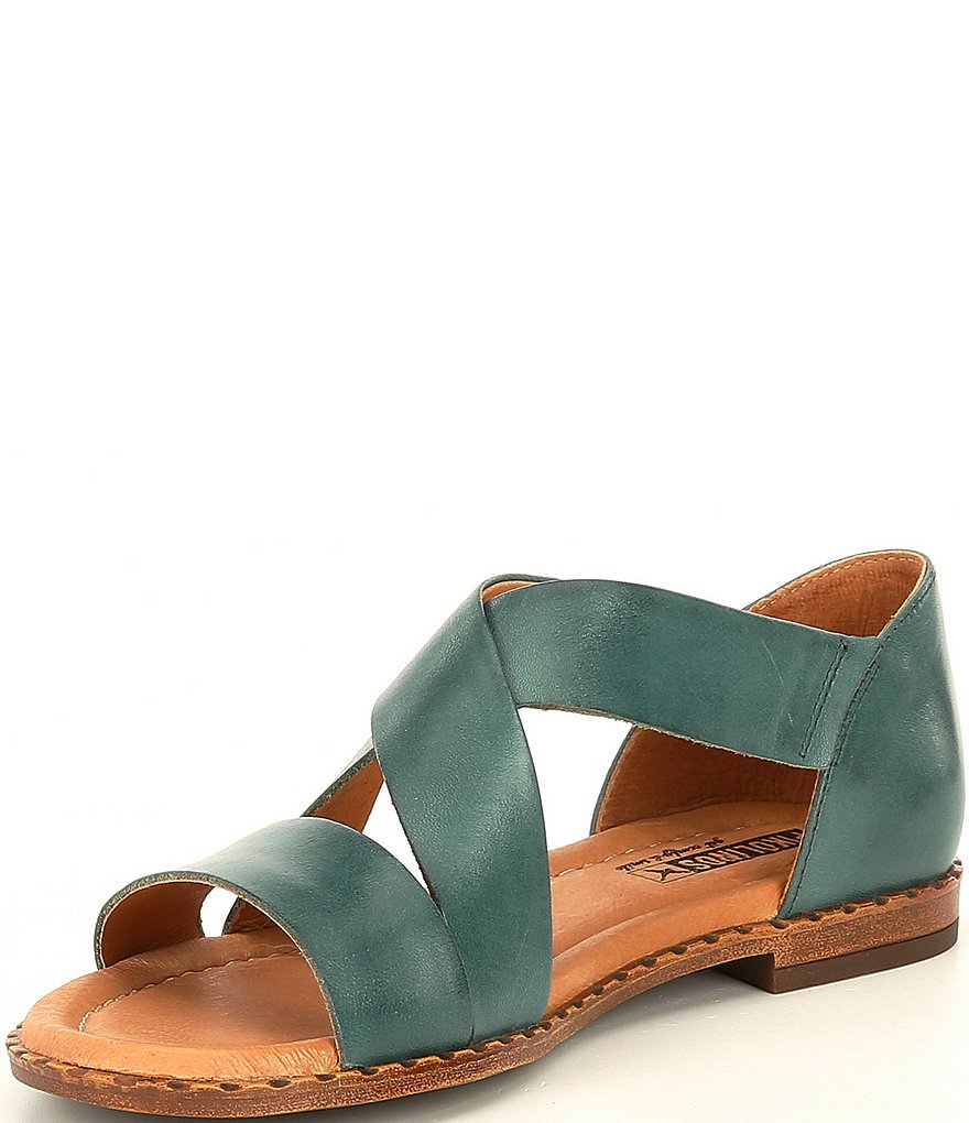 Pikolinos Algar Crisscross Banded Leather Slip-On Sandals