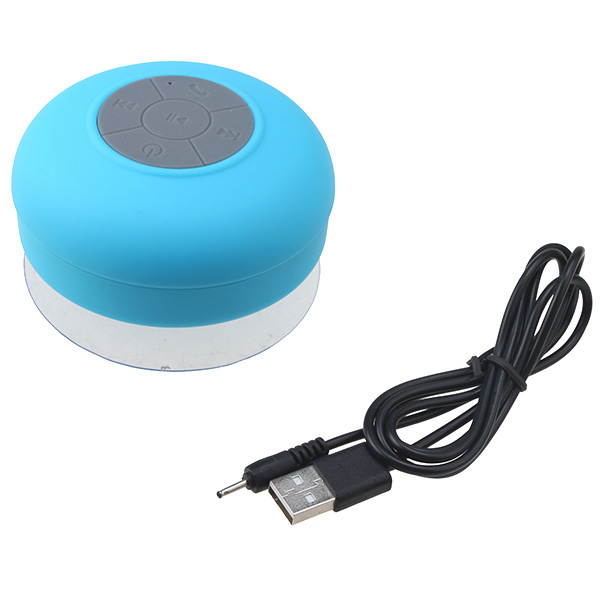 AGPtek Bluetooth Speaker, Waterproof Wireless Hand-free Shower Speaker Compatible with All Bluetooth Devices for Shower Bathroom Pool  Boat Car Beach-Blue