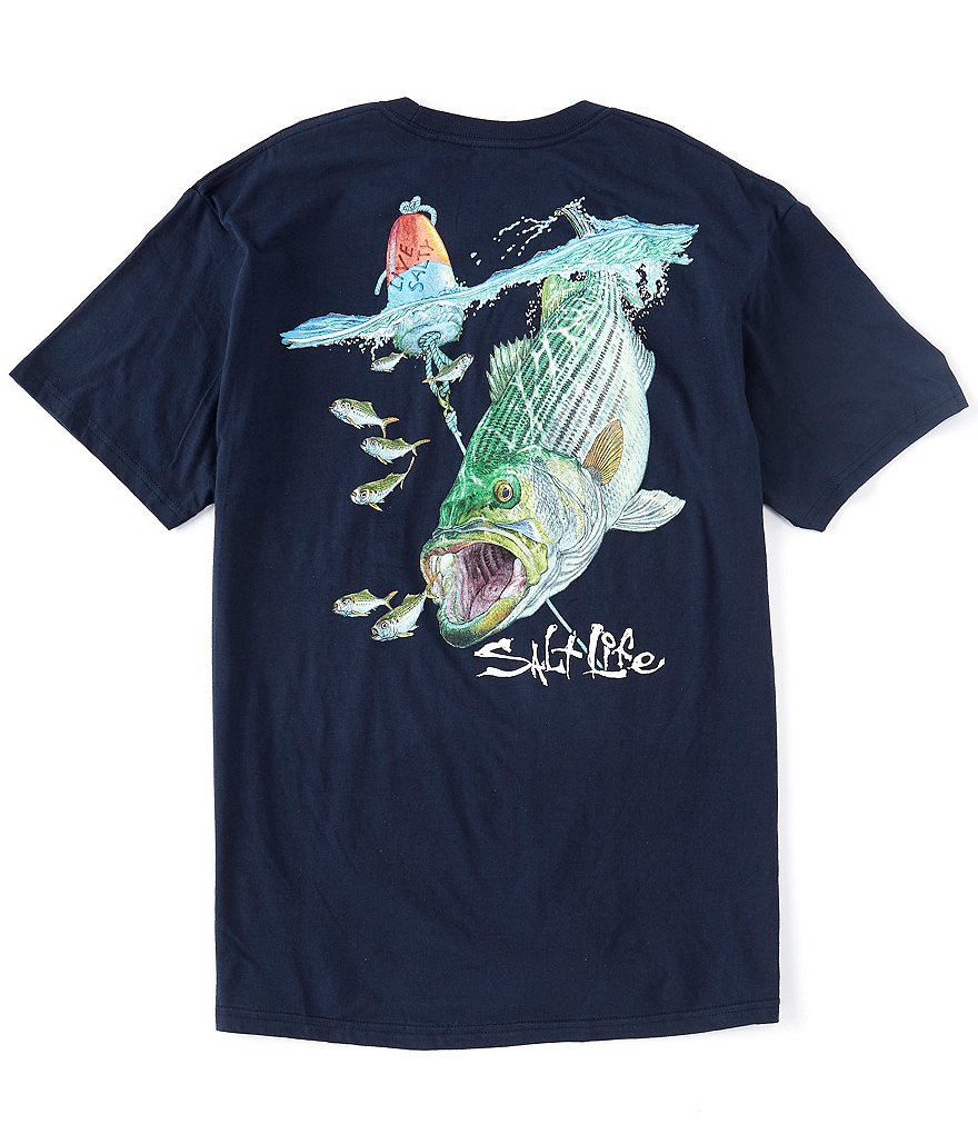 Salt Life Buoy Striper Short-Sleeve Pocket Tee