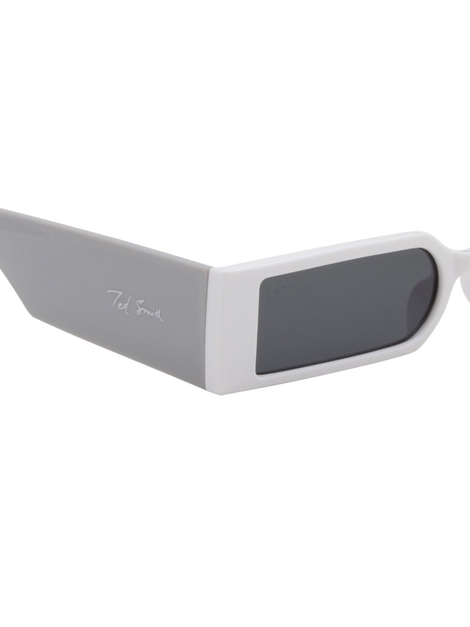 Ted Smith Grey Rectangular UV Protection Unisex Sunglasses