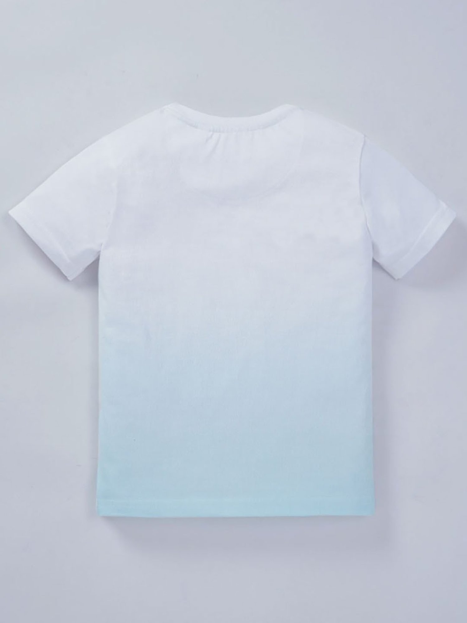 Ed-a-Mamma Kids White & Blue Printed T-Shirt