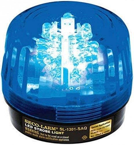 Seco-Larm Enforcer LED Strobe Light with Built-In Programmable Siren, Blue (SL-1301-SAQ/B)