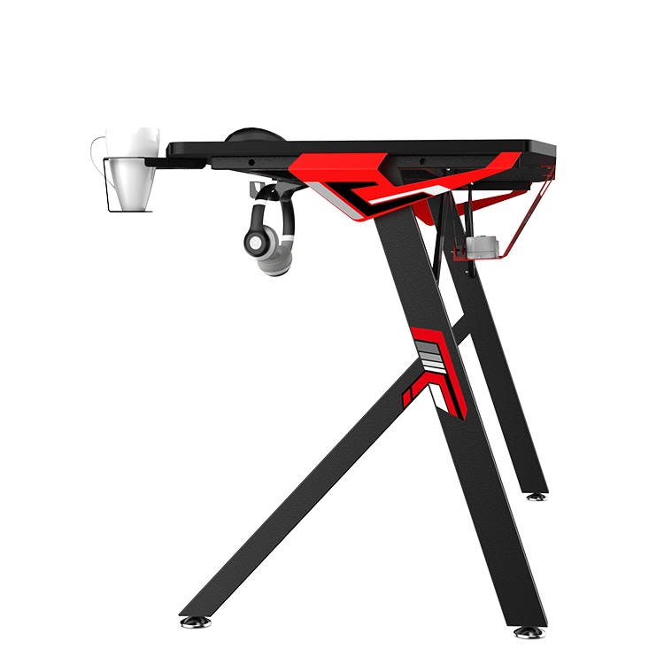 55" Gaming Desk - NEO E-Sports Computer Desk Table with Large Size Ergonomic Surface and K-Shaped Heavy Duty Construction for Home or Office, Computer Workstation