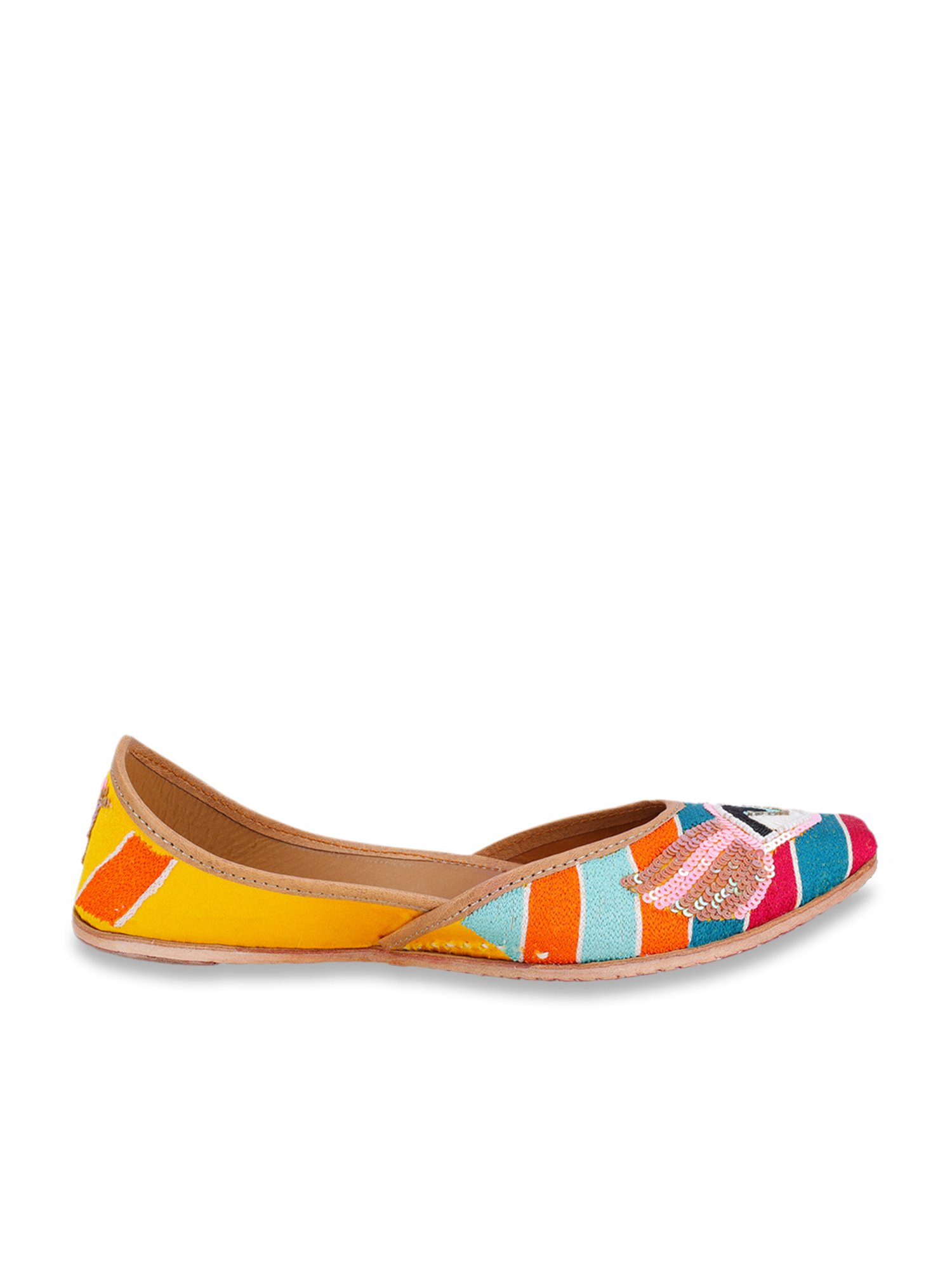 Glam Story Women's Masakali Multicolored Ethnic Juttis