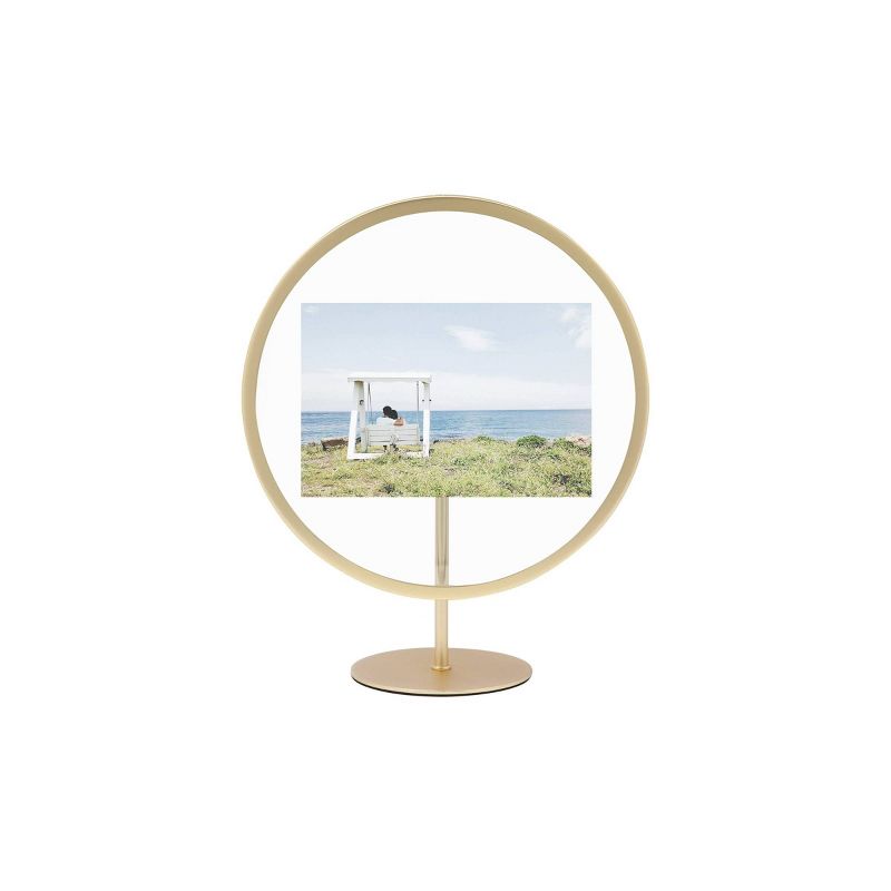 4" x 6" Infinity Single Photo Display Frame Matte Brass - Umbra