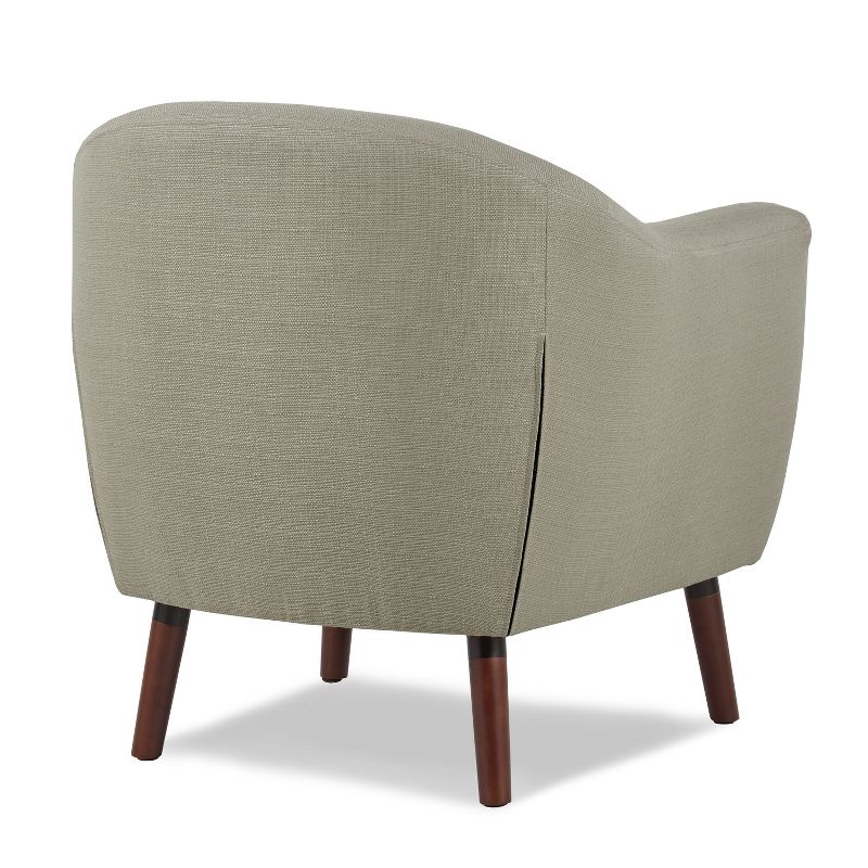 Homelegance 31 Inch Lucille Collection Classic Polyester Fabric Single Living Room Accent Barrel Chair, Beige