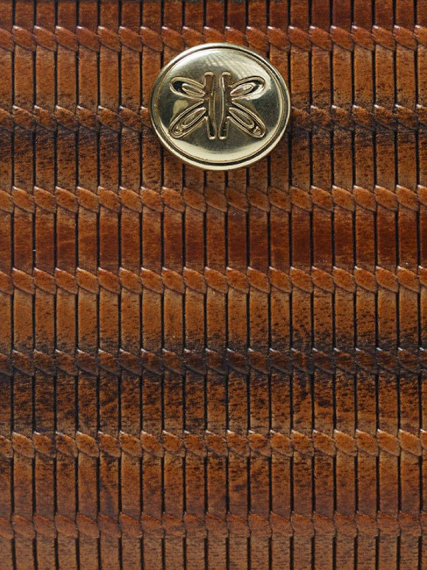 RI2K London Tan Leather Textured Zip around Wallet