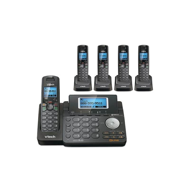 Cordless Phone (Black, 5-Handset)