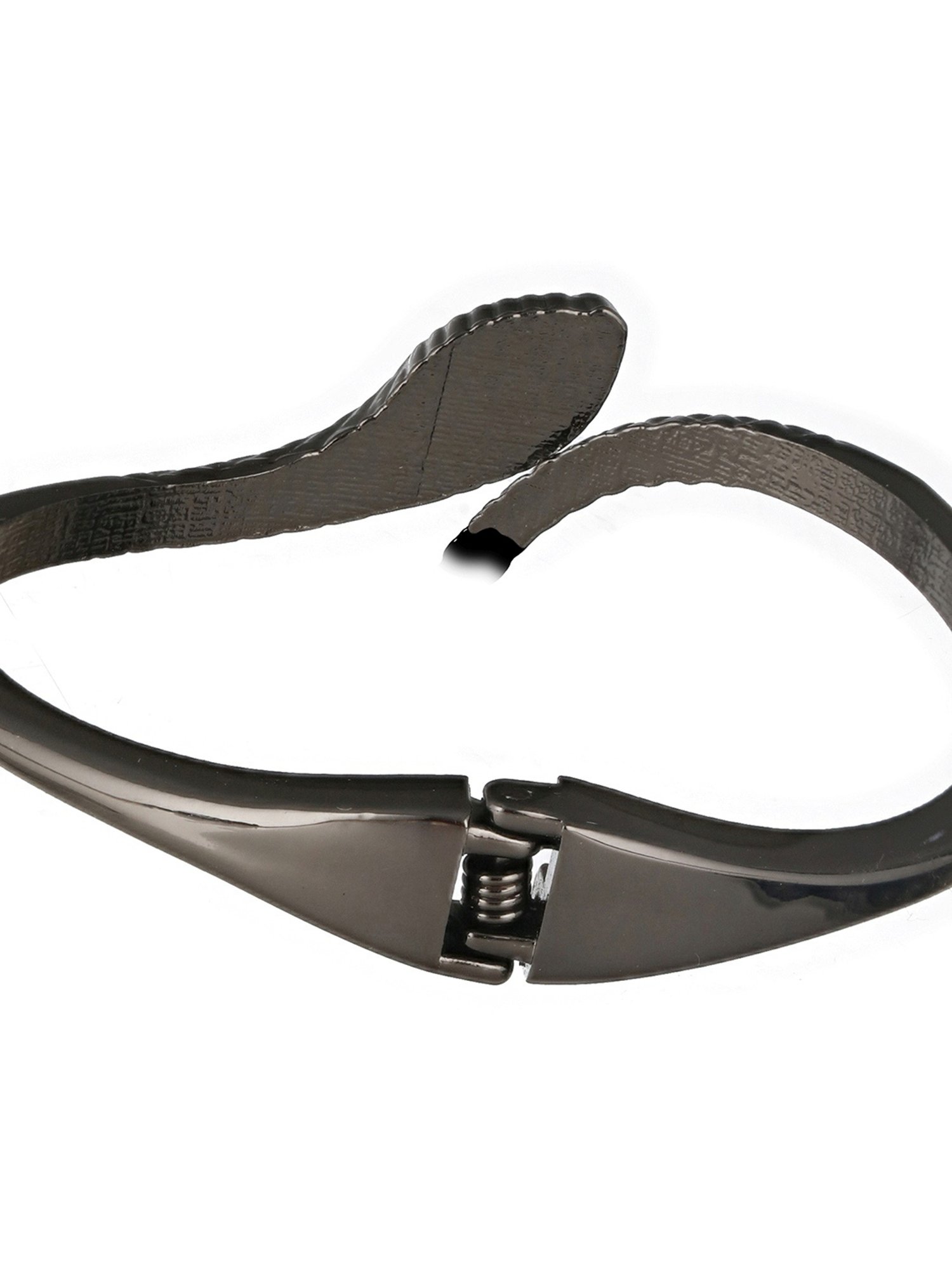 Prita by Priyaasi Blue-Eyed Studded Snake Gunmetal-Plated Bracelet