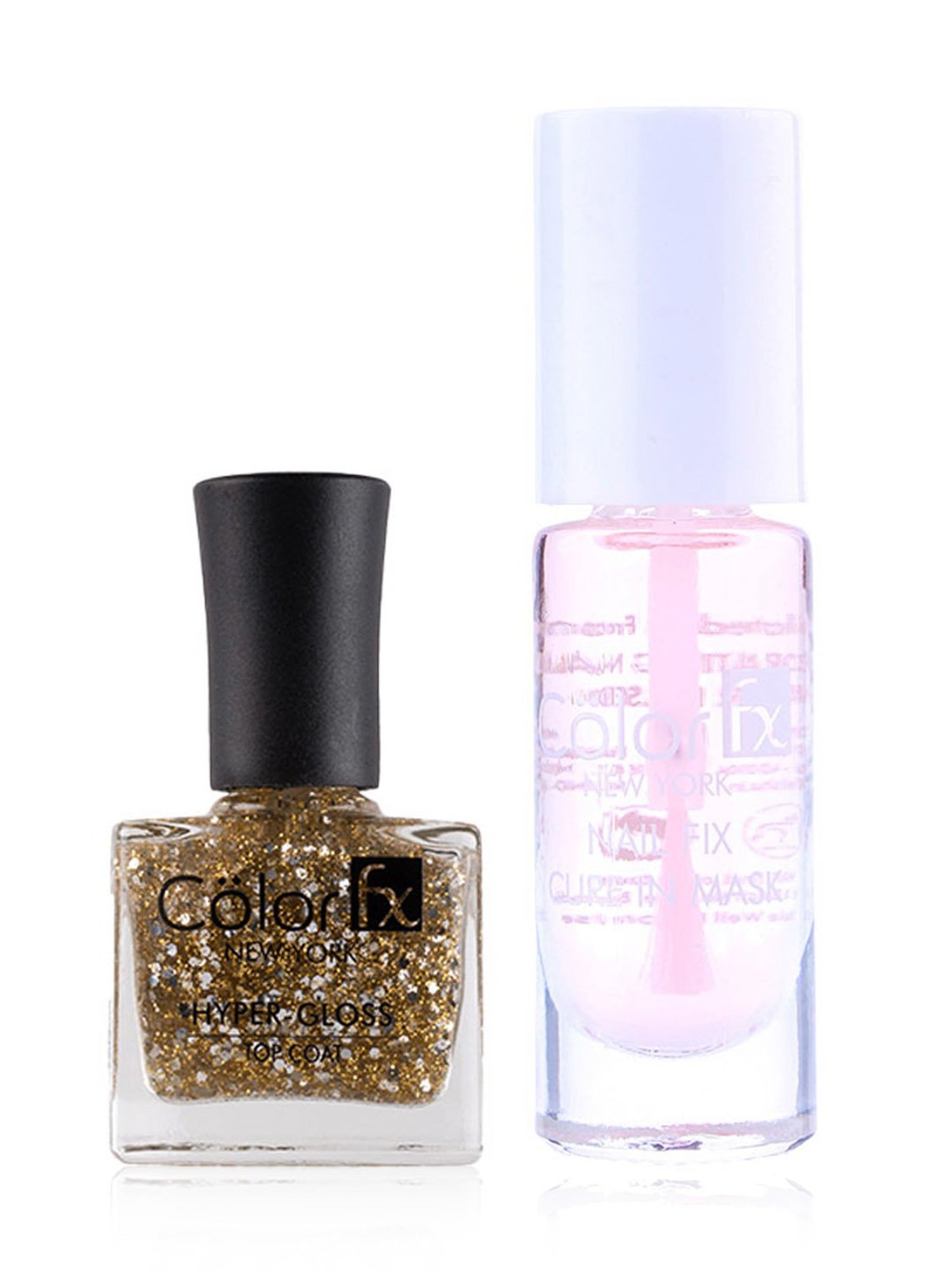 Color Fx Nail Fix Cure-In Mask, Moisturizer, Nail Enamel Remover & Nail Buffer Combo, Pack of 4