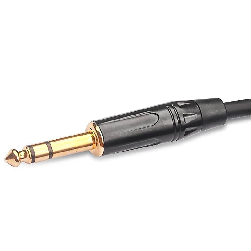Profession 14 to XLR Microphone Cable 10FT 635mm 14 Inch TRS Male to 3 PIN XLR Male Balanced Cable Black