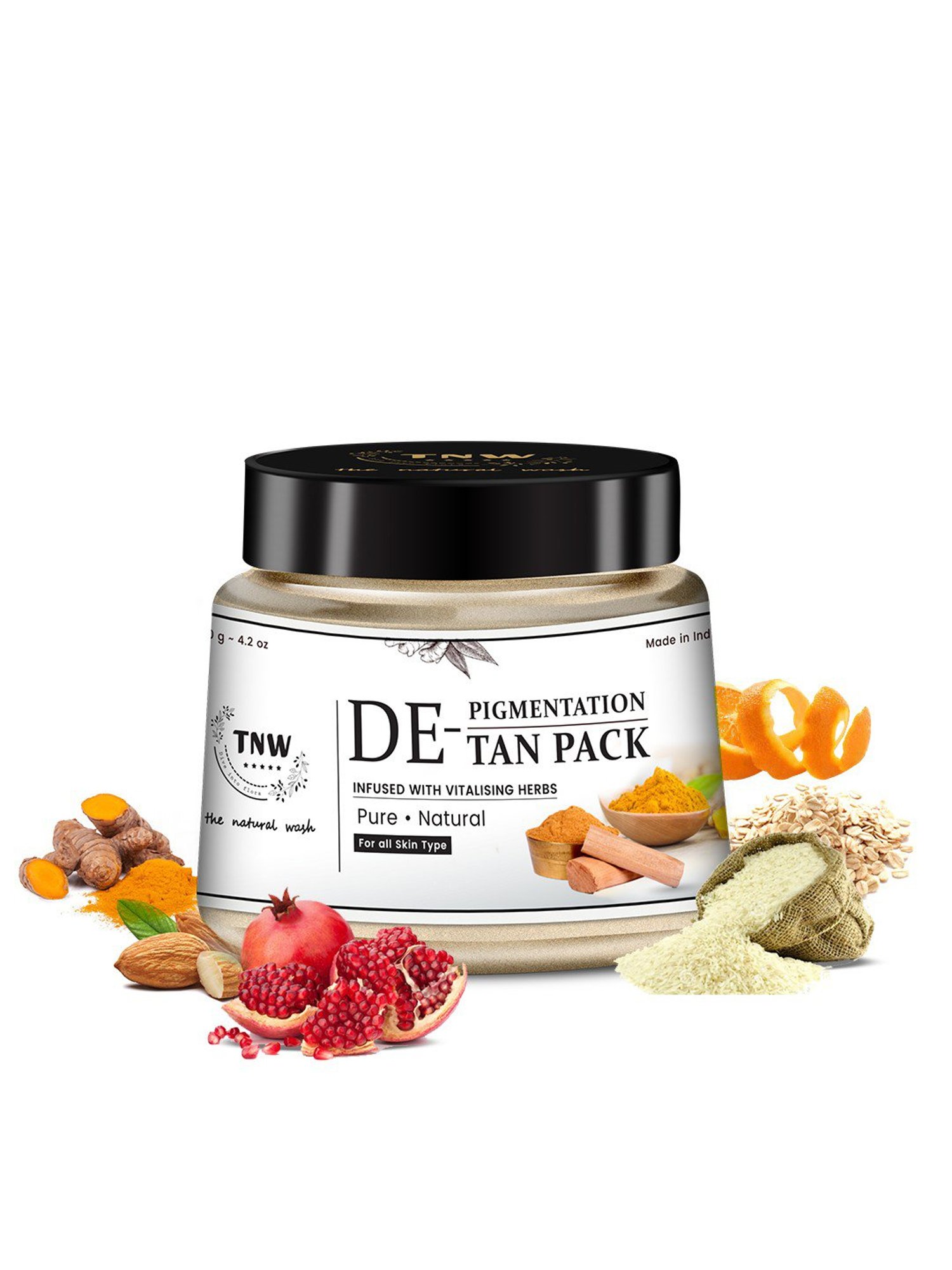 TNW-The Natural Wash De-Pigmentation & De-Tan Pack - 120 gm
