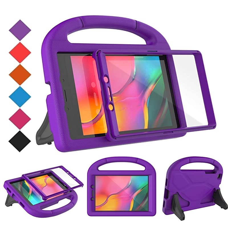 for Samsung Galaxy Tab A 80 Case 2019 SMT290T295 Tab A 80 2019 Case with Screen Protector Shockproof Light Weight Handle Stand Galaxy Tab A 80 inch 2019 Kids Case Without S Pen Purple