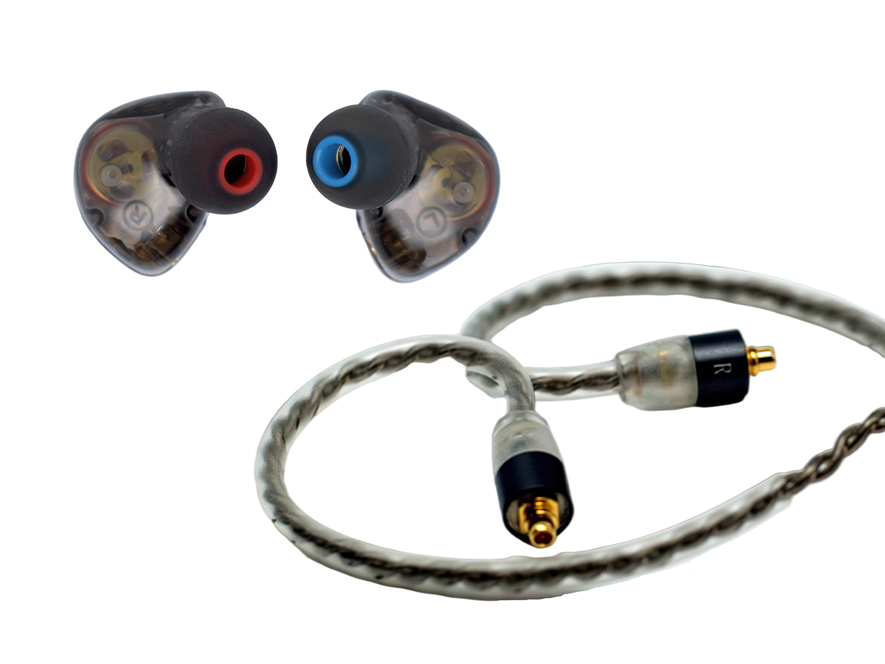 ApeSonic Rain-JET (In Ear Earbuds): Hybrid Balanced Armature & Dynamic Drivers, High Resolution, Synthetic Resin Shell, MMCX Connect - Cable Changeable, Hi-Fi & Premium Sound, Black Marble Color
