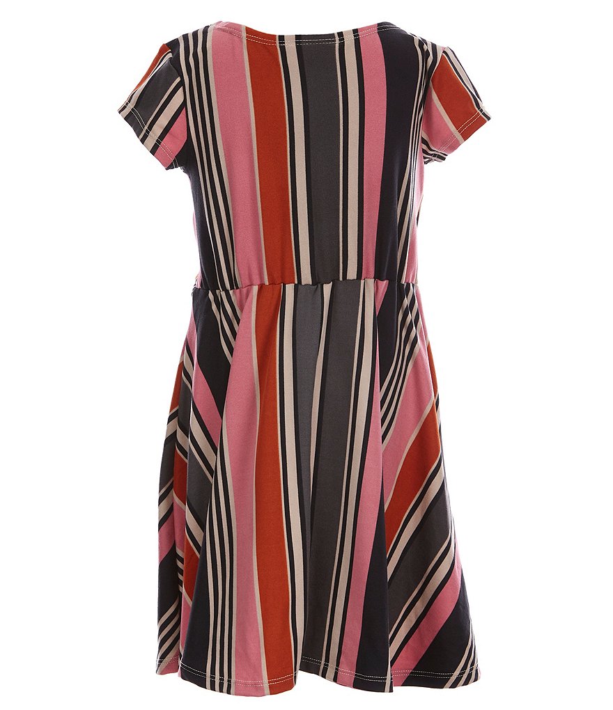 Bonnie Jean Little Girls 4-6X Tie Front Striped Knit Dress