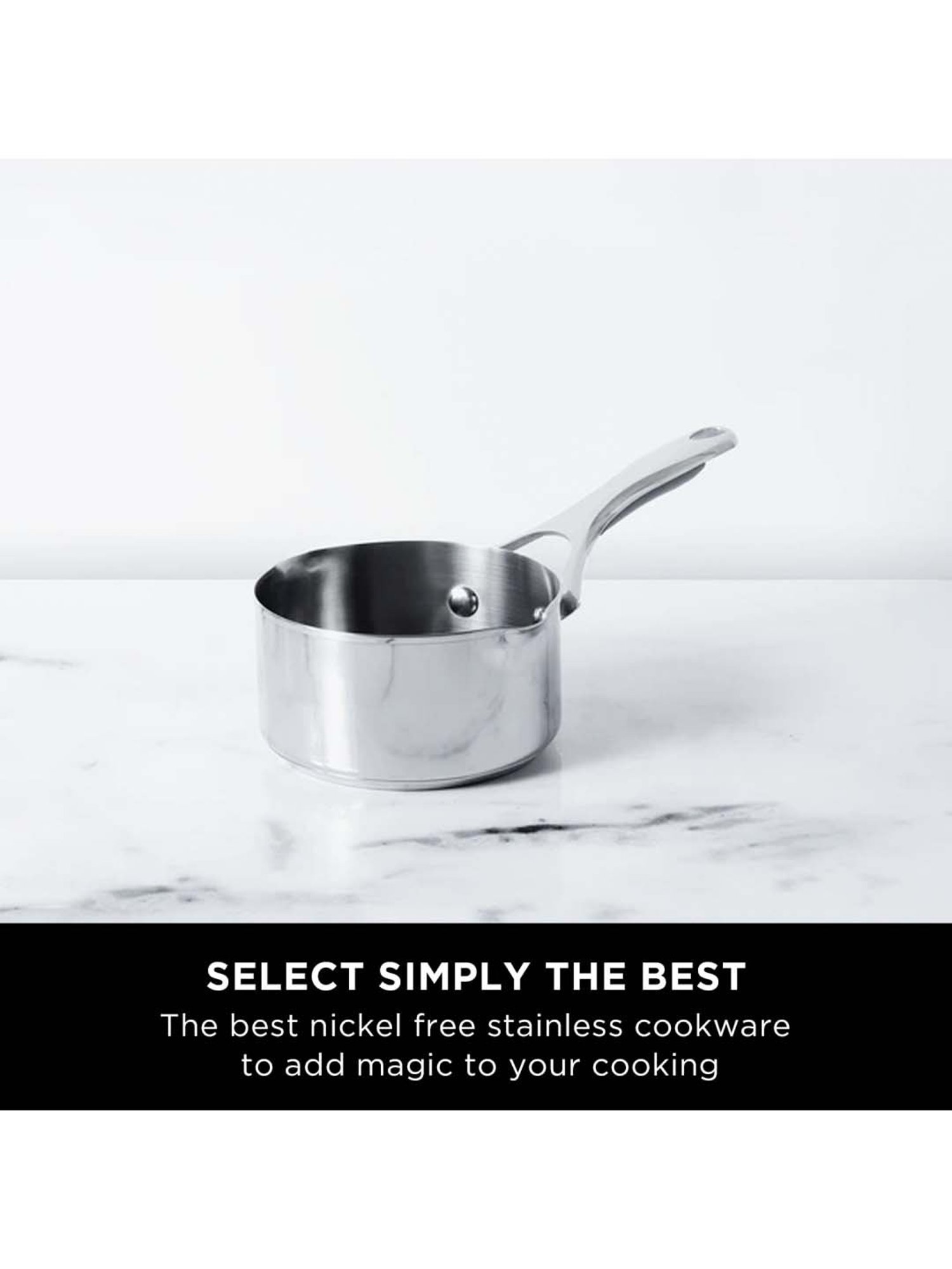 Meyer Select Stainless Steel Milkpan 14cm (Induction & Gas Compatible)