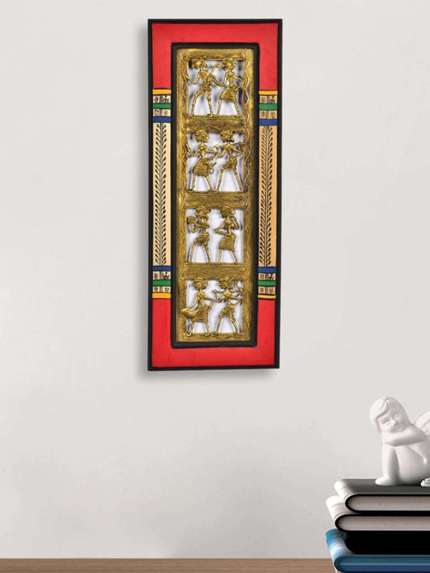 Gathari White & Orange Ceramic Desk Planter