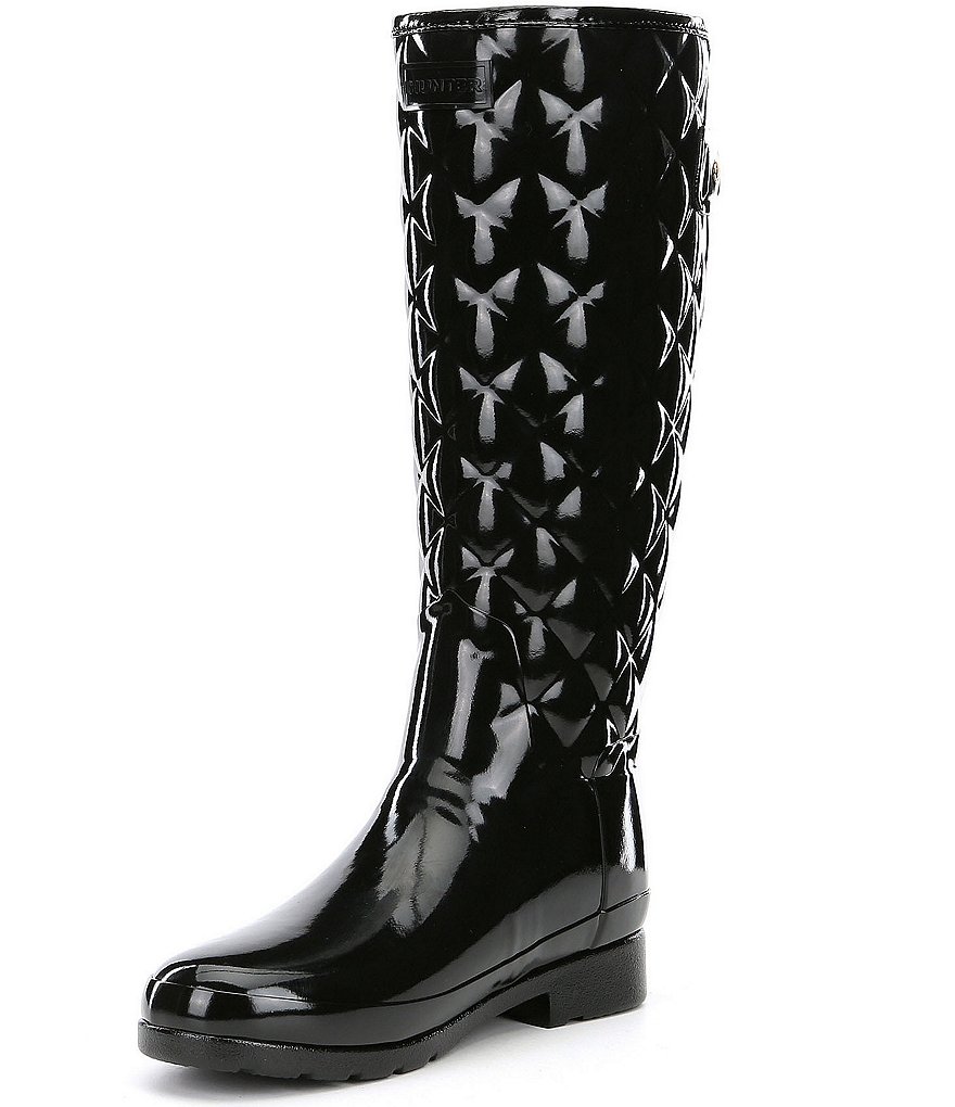 Hunter Tall Refined Slim-Fit Quilted Gloss Rain Boots
