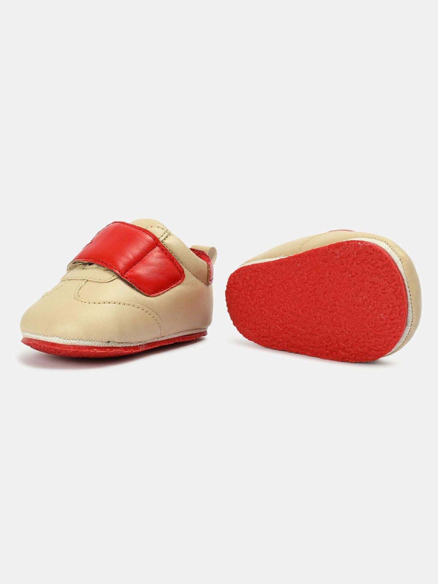 MINIKLUB Girls Cream & Red Casual Wear Shoe