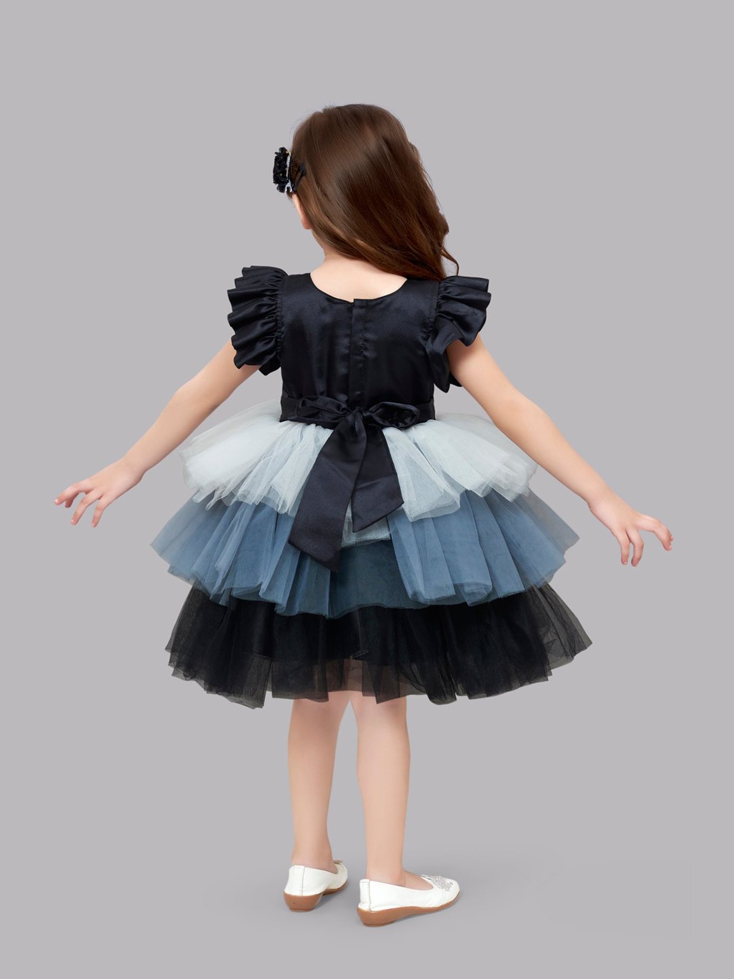 Many Frocks Kids Red Solid Dress