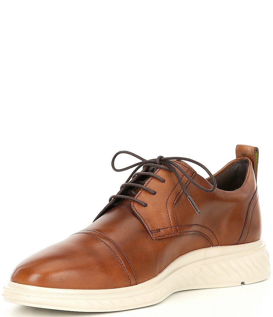 ECCO Men's ST. 1 Hybrid Lite Cap Toe Tie Leather Dress Shoes