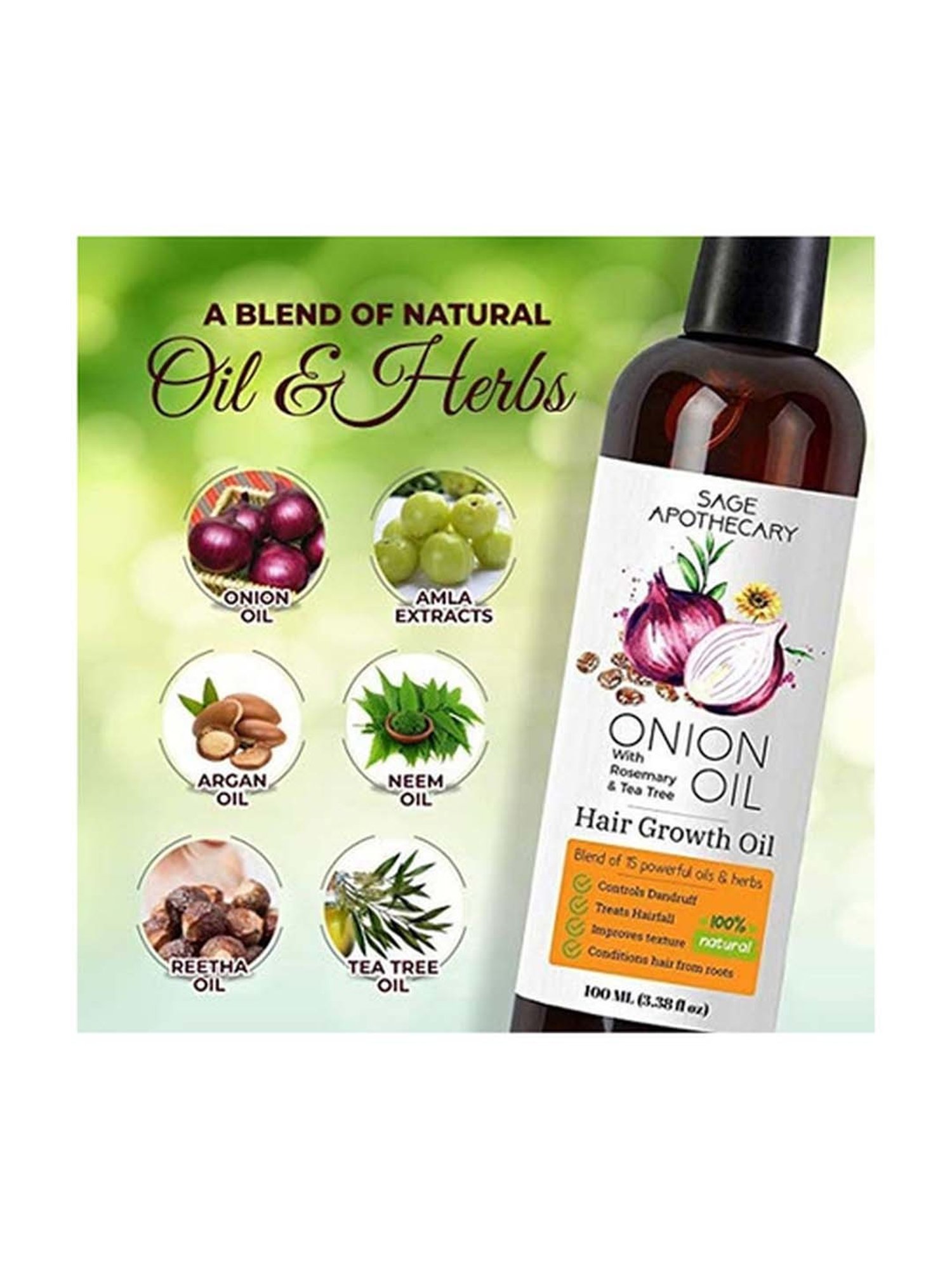 Sage Apothecary Onion Hair Oil - 100 ml
