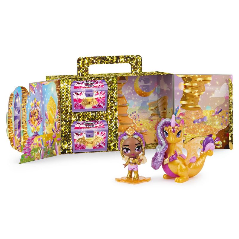 Hatchimals Pixies Riders Gold Shimmer Charlotte Pixie & Draggle Glider Hatchimal Set with Mystery Feature