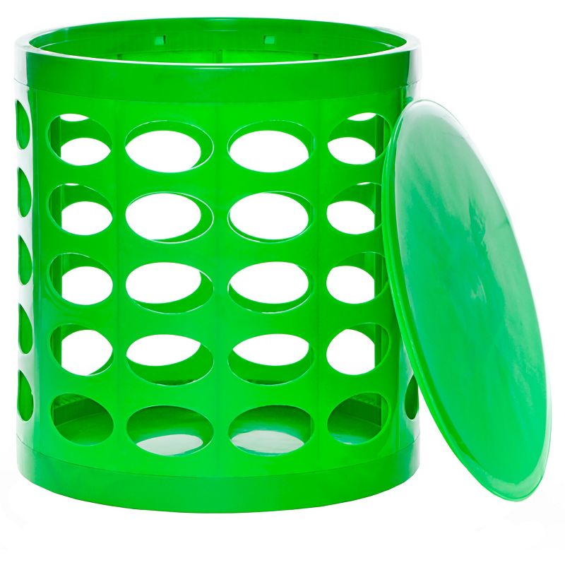 GitaDini Storage Ottoman Perforated Green
