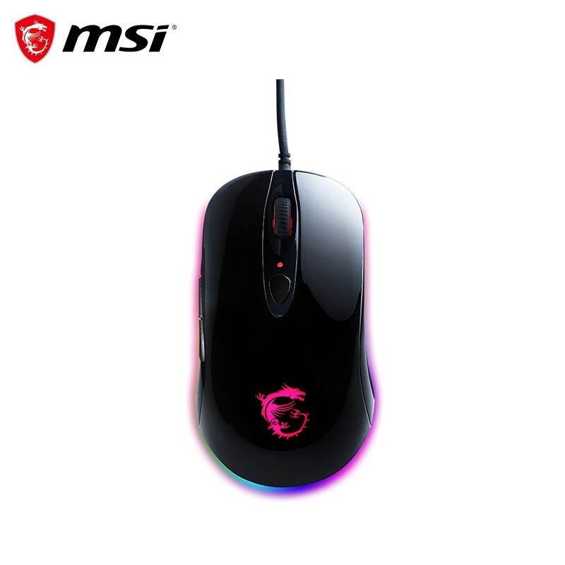 MSI DS102 RGB Gaming Mouse, Wired, RGB Streamer Faith Dragon Soul Light Gaming Mouse, Custom Macro, 10000DPI