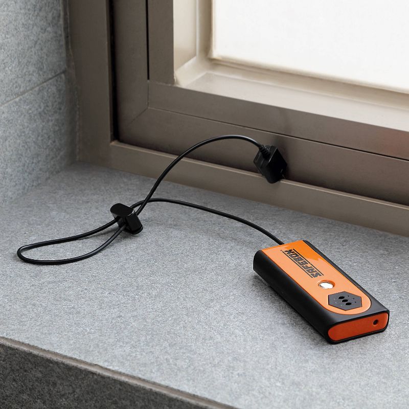 Lewis N. Clark SafeBox Door and Personal Travel Alarm and Flashlight - Black