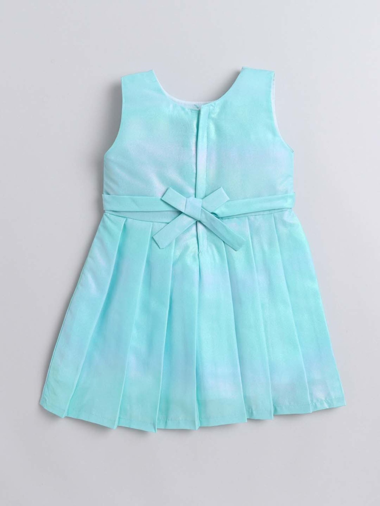 The Magic Wand Kids Blue Embellished Dress with Shrug