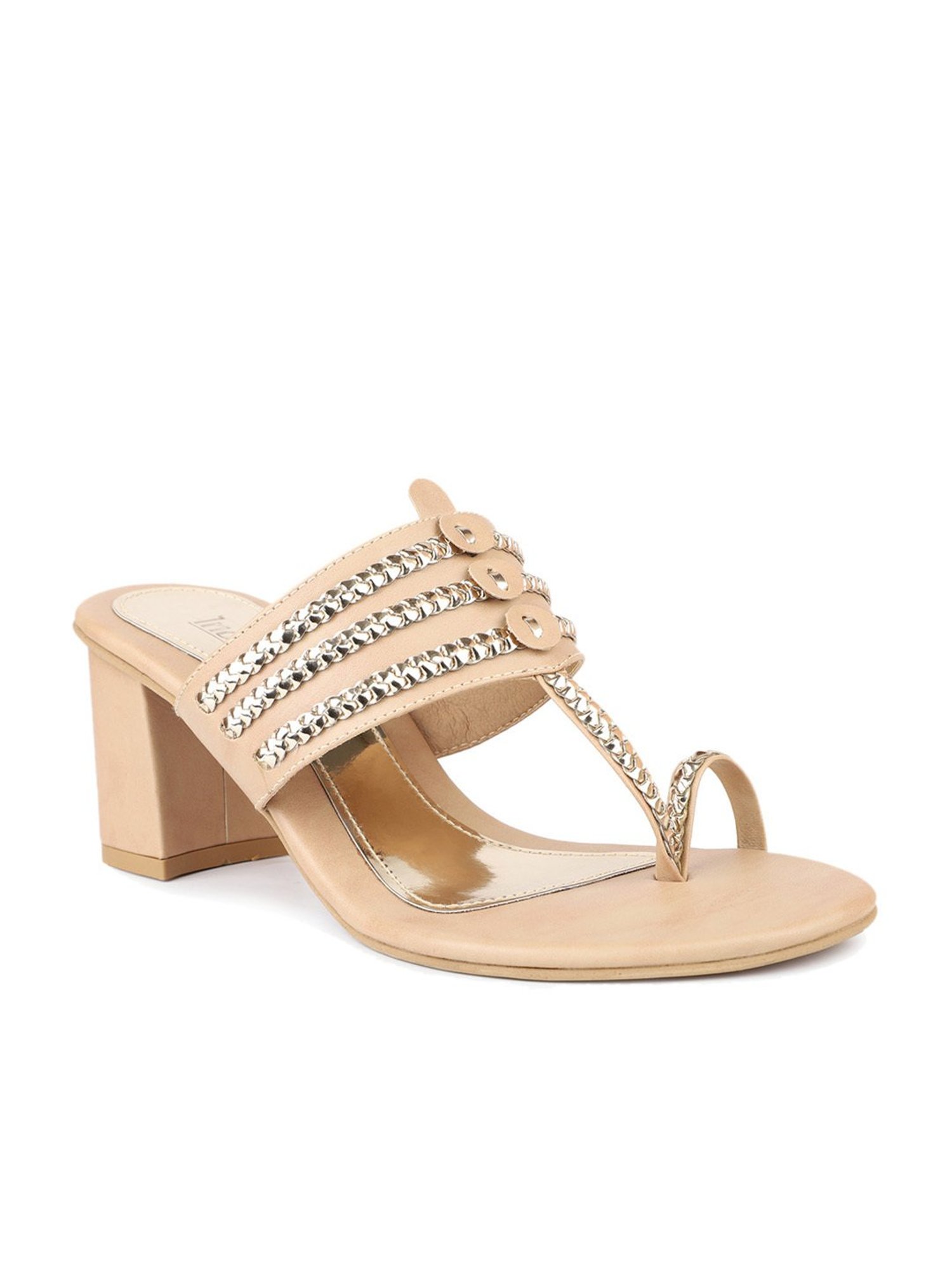 Inc.5 Women's Beige Toe Ring Sandals