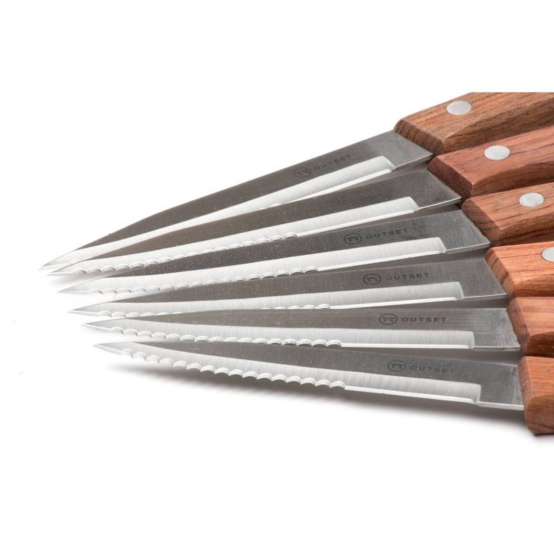 6pc Rosewood Steak Knives Set - Outset