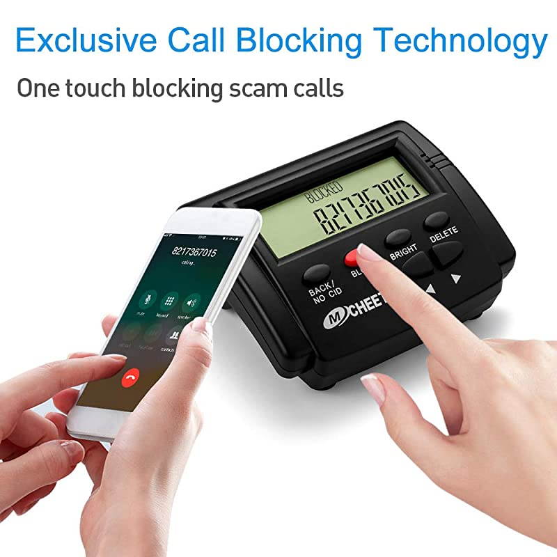 Call Blocker for Landline Phones  V4000 Premium Phones with Call Blocking One Touch Number Block Device Block Unwanted Robocalls and Nuisance Calls