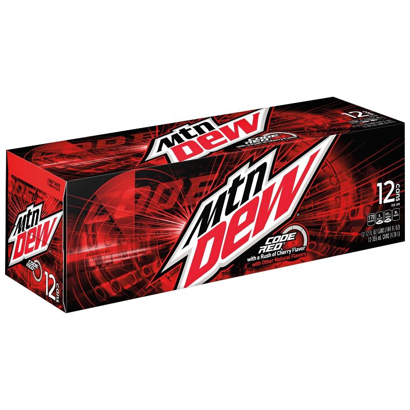Mountain Dew Code Red Soda - 12pk/12 fl oz Cans