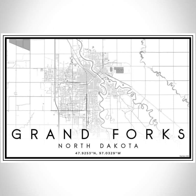 Grand Forks - North Dakota Classic Map Print