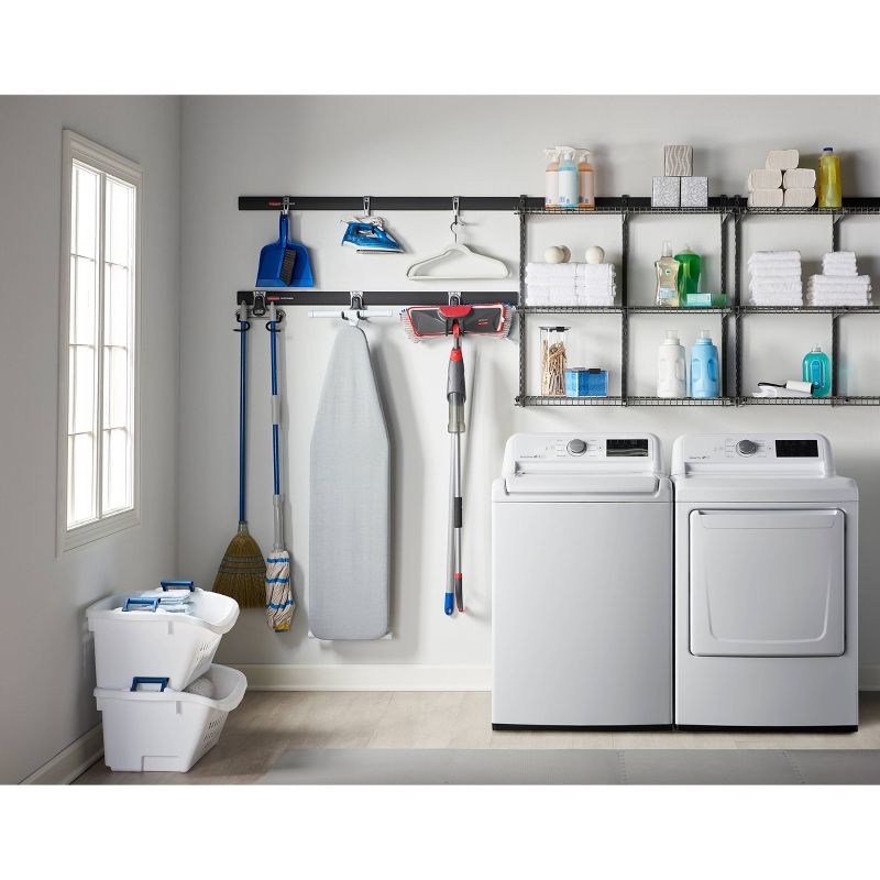 Rubbermaid Shed Shelf, Wire Basket & 50 Lbs Capacity 34" Tool Rack (2 of Each)