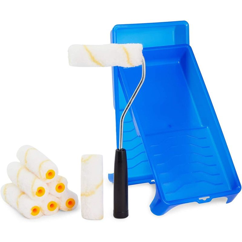 Okuna Outpost 11 Pieces Small Paint Roller and Tray Kit, Home Improvement Supplies, Arts and Crafts