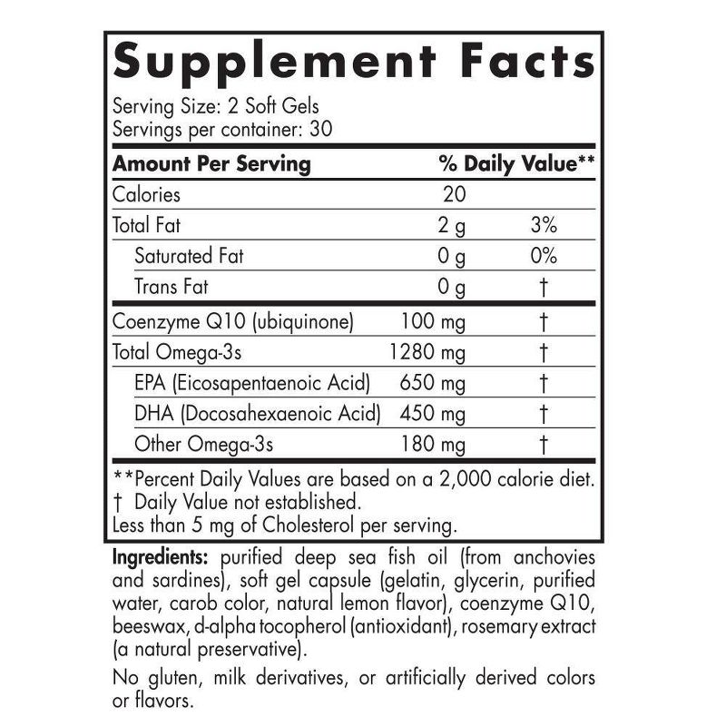 Nordic Naturals Ultimate Omega + CoQ10 Softgels Dietary Supplement - 60ct