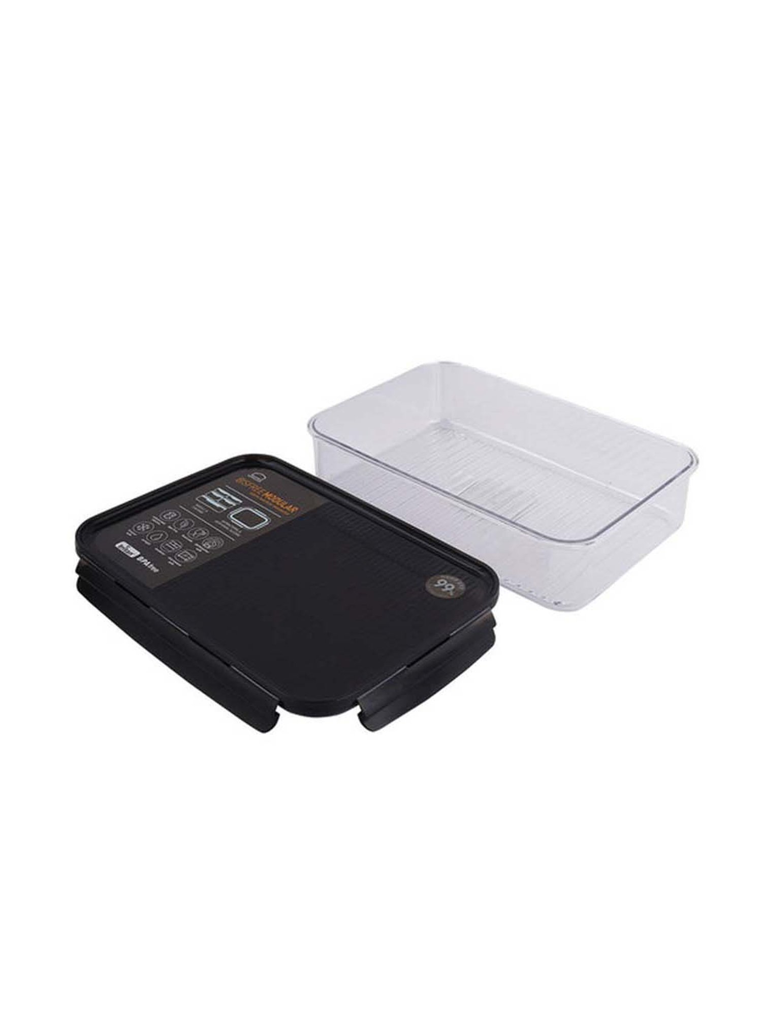 Lock & Lock Transparent & Black Tritan Lunch Box (2.1 L) - Set of 1