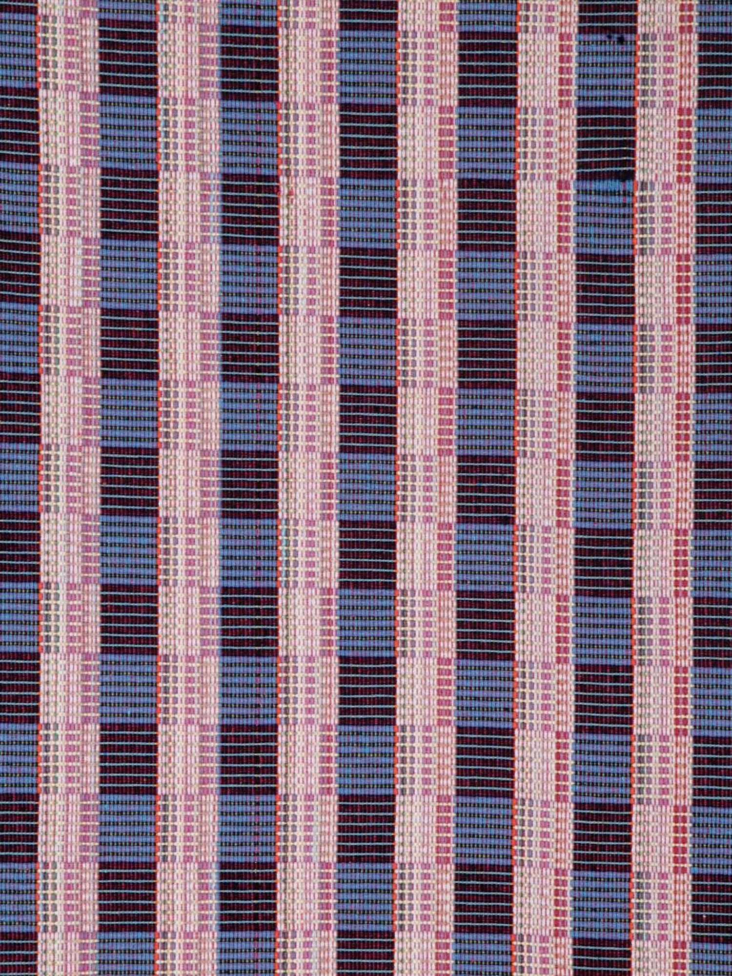 NEUDIS Blue & Red Hand Woven Cotton 6 Seater Table Runner - Set of 1