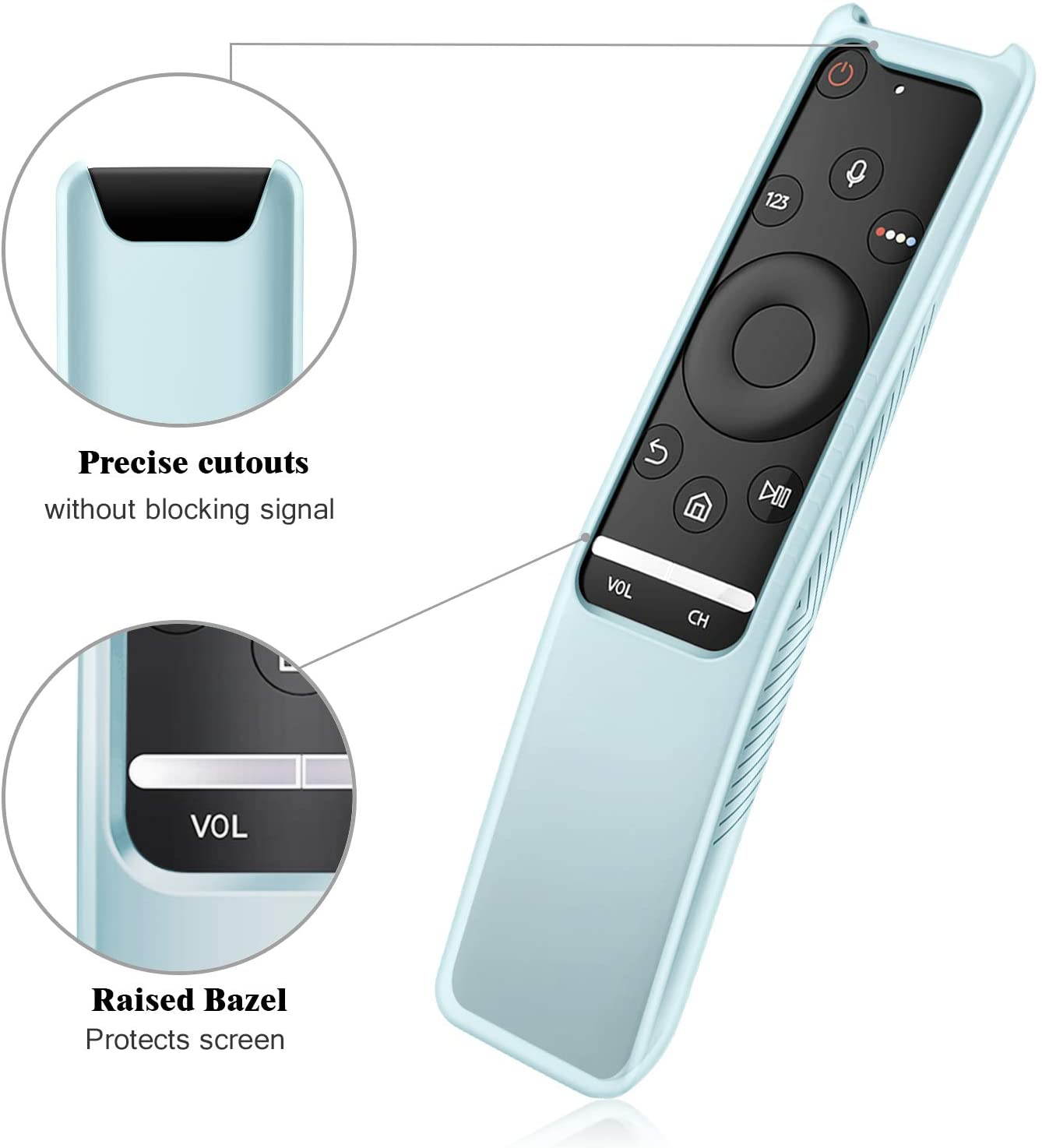 Protective Case Compatible Samsung Smart TV Remote Controller BN59 Series CaseBot Light Weight Kids-Friendly Anti Slip Shock Proof Silicone Cover Green-Glow in The Dark