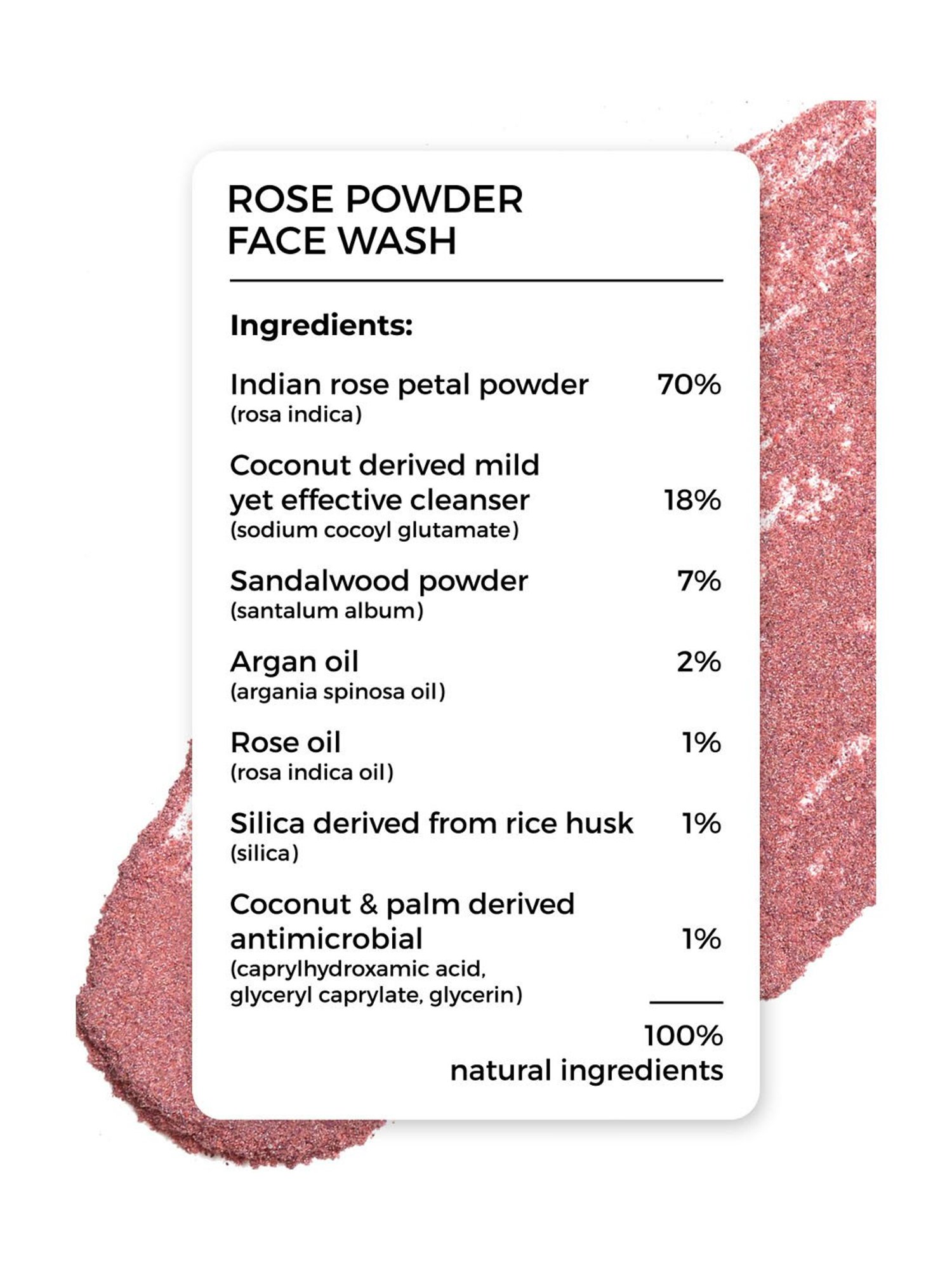 Brillare Rose Powder Face Wash - 30 gm