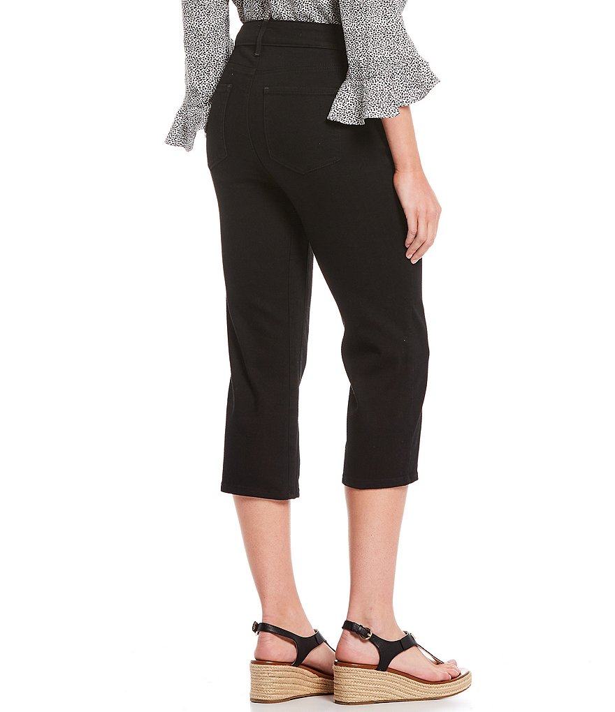 Ruby Rd. Petite Size Double Face Stretch Embellished Hem Capri Pants