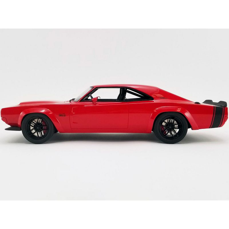 1968 Dodge Super Charger Concept Red with Black Tail Stripe "USA Exclusive" Series 1/18 Model Car by GT Spirit for ACME