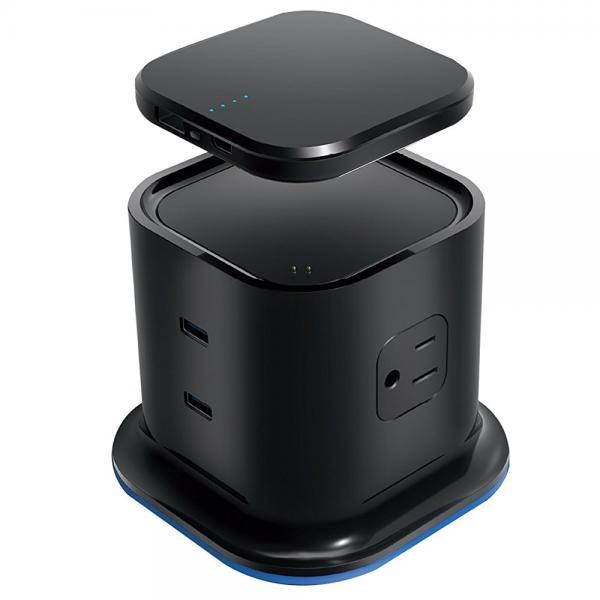 100 PERCENT Hybrid Tower Charging Station With AC Outlet And USB Charge For Laptops, Tablets, Smartphones, Take-out Portable Power Pack (Worry-Free 12-Month Warranty Included)