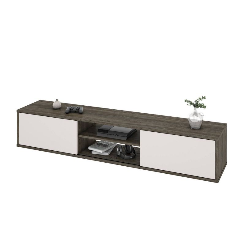 Fom TV Stand for TVs up to 78" Walnut Gray/Sandstone - Bestar