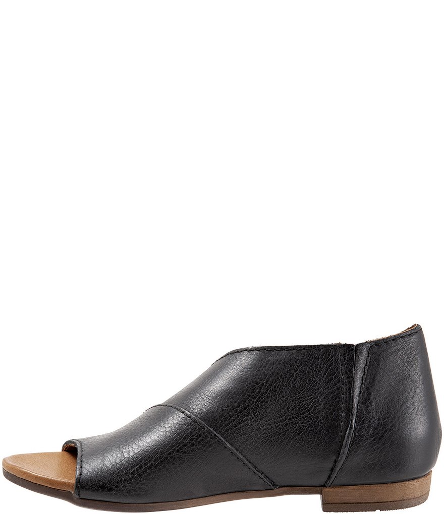Bueno Tanner Leather Asymmetric Slip Ons