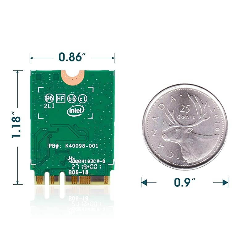 Intel AX200NGW Wireless Card WiFi 6 11AX WiFi Module 2 x 2 MUMIMO Dual Band Wireless Card with Bluetooth 50 Internal WiFi Adapter Support Windows 10 64bit M2NGFF