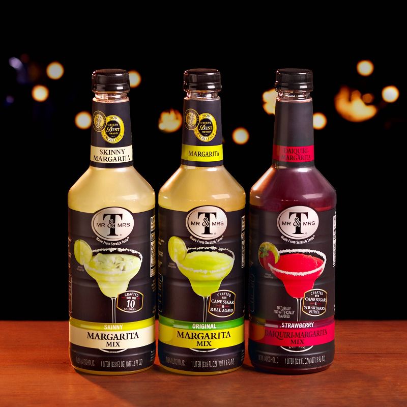 Mr & Mrs T Strawberry Daiquiri-Margarita Drink Mix - 1L Bottle